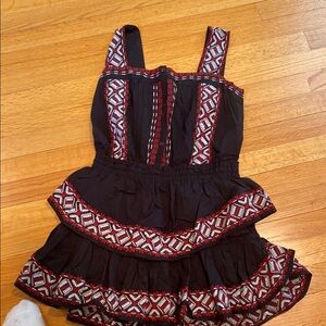 Kids Black and Red Embroidered Costume